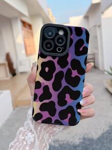Leopardenmuster 1 Stück Leder- & Malerei-TPU-Handyhülle Kompatibel mit iPhone 11/12/13/14/15 und Samsung-Serien