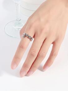 Thời trang tối giản không thấm nước bằng thép titan có thể xoay vòng mở có thể điều chỉnh - Bạc - Xem 2