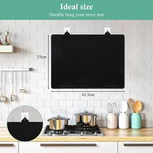 Rectangular Heat Insulation Mat,Induction Cooker Protector Rubber Insulation Mat for Kitchen Cooking 61.5 x 53cm - 黑色 - 查看 2