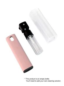 汽车屏幕清洁湿巾（本产品为空瓶，不含清洁液），适用于所有手机、笔记本电脑和平板电脑屏幕、汽车屏幕和中央控制器，配有不留痕迹的超细纤维清洁布。便携式屏幕清洁套装，汽车配件，女士汽车配件，手机清洁套装 - 粉色 - 查看 5