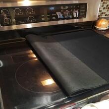 Rectangular Heat Insulation Mat,Induction Cooker Protector Rubber Insulation Mat for Kitchen Cooking 61.5 x 53cm - 黑色 - 查看 4
