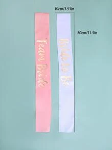 7入組/套玫瑰金圖案字母字母單派對肩帶窗扇成套工具 - 粉色 - 查看 2