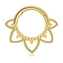 3pcs/set 316 Stainless Steel Nose Rings Casting Septum Ear Bone Studs For Body Piercing Jewelry - Yellow Gold - View 2