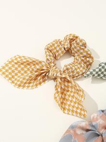 Bộ 6 Phụ Kiện Tóc Đơn Giản Màu Trơn Dây Buộc Tóc Tai Thỏ Thích Hợp Để Đeo Hàng Ngày - Nhiều màu - Xem 4