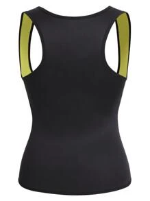 女性新型腰部塑形背心腰封,具有桑拿效果的汗水塑形背心,熱腰封塑身衣 - 黑色 - 查看 10