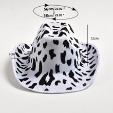 Mũ cao bồi in thời trang Phong cách phương Tây Đường cong vành mũ Cowgirl Jazz - Nhiều màu - Xem 2