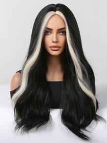 長款卷人造假髮 - 拼色 - 查看 7