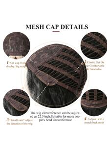 長款卷人造假髮 - 拼色 - 查看 9