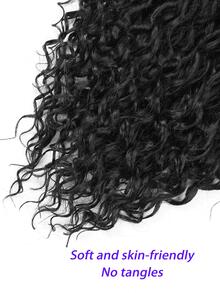 1 包仿卷发辫钩针发，18 英寸女神波西米亚辫钩针发，嬉皮辫，女士钩针编织发辫，合成编织发辫（14 英寸、18 英寸、22 英寸、1 包、1B） - 黑色 - 查看 8