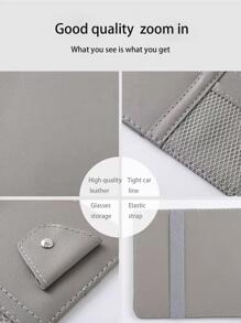 Solid Car Sun Visor Card Holder - Grey - View 5