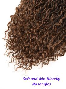 6入組捲曲人造鉤針頭髮，18 英寸鉤針頭髮嬉皮合成辮子，波西米亞風格接髮（14 英寸，18 英寸，22 英寸，6入組，T1B/30） - 彩色 - 查看 7