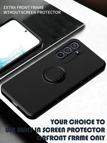 纯色手机壳，带指环支架，兼容 15/15 Plus/15 Pro/15 Pro Max，防水防震防摔防刮，春季礼物，国际版，非国内版 - 黑色 - 查看 6