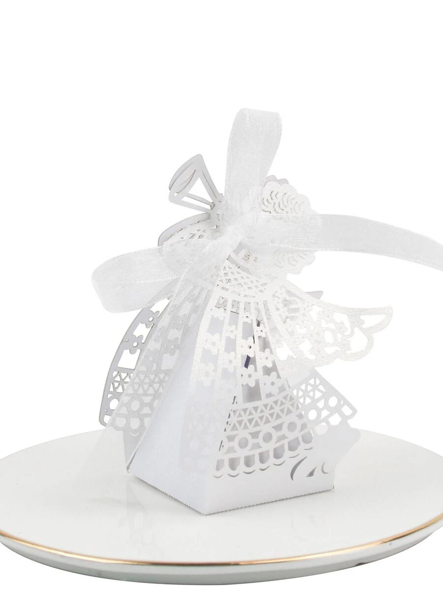 25pcs Hollow Out Candy Boxes - White - View 1