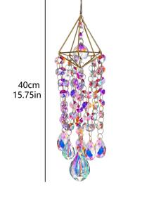 1pc Light And Shadow Fantasy Crystal Wind Chime Pendant Window Garden Aerial Hanging Sun Catcher Rainbow Gift,Home Decor ,Room Decor,Wall Decor Gifts Birthday Graduation