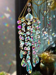 1pc Light And Shadow Fantasy Crystal Wind Chime Pendant Window Garden Aerial Hanging Sun Catcher Rainbow Gift,Home Decor ,Room Decor,Wall Decor Gifts Birthday Graduation