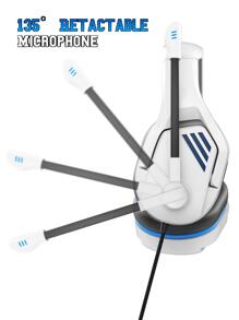 Gaming Wired Headset - White - View 5