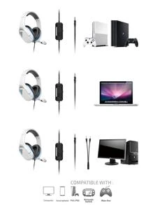 Gaming Wired Headset - White - View 7