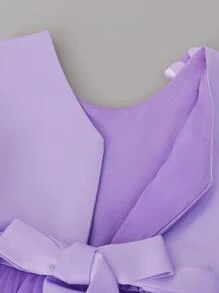 Tween-Mädchen Kleid im Blumen-Mesh-Stil, elegant und prinzessinnenhaft, geeignet für Geburtstag, Feierlichkeiten und Aufführungen