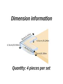 4入组/套PVC防碰撞墊,現代簡約防碰撞墊適用於家庭 - 無色 - 查看 6