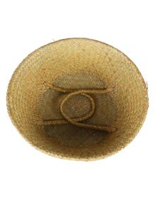 1入組可折疊編織籃儲物籃手提包北歐風格花籃，可選尺寸 - 黃色 - 查看 4