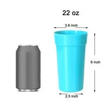 Youngever 9 Pack 22OZ Plastic Tumblers, Unbreakable Drinking Glasses, Plastic Cups in 9 Assorted Colors