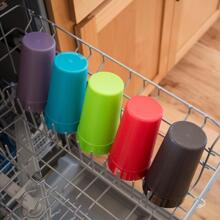 Youngever 9 Pack 22OZ Plastic Tumblers, Unbreakable Drinking Glasses, Plastic Cups in 9 Assorted Colors