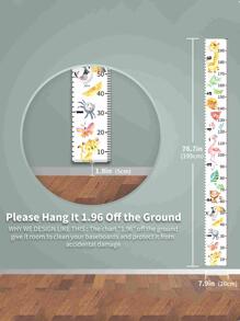 1 Thước Chiều Cao Tự Dính Dán Tường Hình Động Vật Trẻ Em Đo Thước 20X200 CM - Nhiều màu - Xem 4