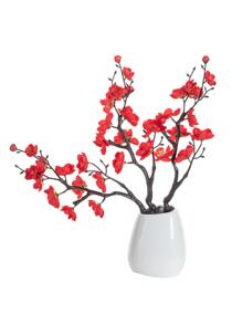 1入組秋季人造梅花花束情人節禮物束裝飾婚禮裝飾新娘手持花腕花胸花材料家居餐廳臥室花瓶裝飾花束diy生日派對蛋糕材料新年裝飾材料拍攝道具 - 紅色 - 查看 1