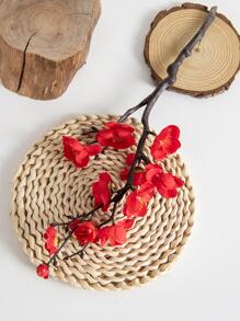 1入組秋季人造梅花花束情人節禮物束裝飾婚禮裝飾新娘手持花腕花胸花材料家居餐廳臥室花瓶裝飾花束diy生日派對蛋糕材料新年裝飾材料拍攝道具 - 紅色 - 查看 6