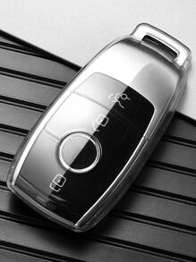 1pc Car Key Case Compatible With Benz - Clear - View 2