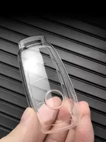 1pc Car Key Case Compatible With Benz - Clear - View 6