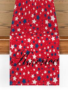 1pc American Independence Day Themed Star Pattern Desk Flag, Home Party Decoration Desk Flag - Multicolor - View 1
