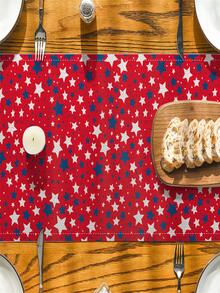 1pc American Independence Day Themed Star Pattern Desk Flag, Home Party Decoration Desk Flag - Multicolor - View 3