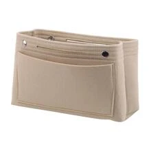 1pc Multifunctional Large Capacity Felt Travel Storage Bag & Diaper Bag For Travel Storage Bag,Makeup Bag,Cosmetic Bag,Vacation Organizer,Large Capacity Makeup Organizer Makeup Case, For Lipstick, Brush, Skincare, Mobile Phone, Coin, Small Items, For Home,Gift,Vacation And Festival Halloween Christmas Multifunctional Use,Boho Vibes - Beige - View 5