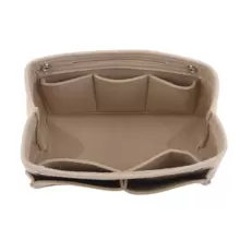 1pc Multifunctional Large Capacity Felt Travel Storage Bag & Diaper Bag For Travel Storage Bag,Makeup Bag,Cosmetic Bag,Vacation Organizer,Large Capacity Makeup Organizer Makeup Case, For Lipstick, Brush, Skincare, Mobile Phone, Coin, Small Items, For Home,Gift,Vacation And Festival Halloween Christmas Multifunctional Use,Boho Vibes - Beige - View 7