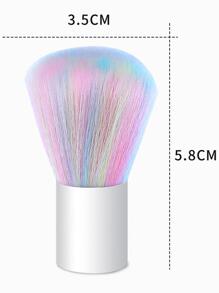 彩虹指甲灰塵清潔刷柔軟美甲粉末狀除塵畫筆美甲工具 - 彩色 - 查看 2