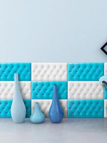 5入組白色軟包裝牆貼3d立體背景裝飾,適用於榻榻米、床頭、臥室、客廳、幼兒園的電視背景牆,加厚壁紙 - 白色 - 查看 4