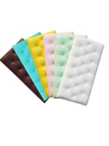 5入組白色軟包裝牆貼3d立體背景裝飾,適用於榻榻米、床頭、臥室、客廳、幼兒園的電視背景牆,加厚壁紙 - 白色 - 查看 3