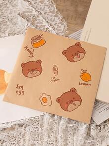 50片防油三明治包裝紙 - 彩色 - 查看 7