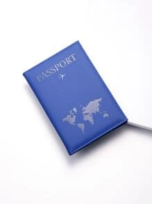 PU 皮革旅行护照套 时尚 2022 女士护照夹 男士旅行证件包 假期配件 旅行用品 旅行收纳袋 旅行用品 旅行钱包 护照夹 护照钱包 海滩度假包 夏季圣诞假期 - 藍色 - 查看 2