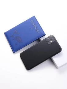 PU 皮革旅行护照套 时尚 2022 女士护照夹 男士旅行证件包 假期配件 旅行用品 旅行收纳袋 旅行用品 旅行钱包 护照夹 护照钱包 海滩度假包 夏季圣诞假期 - 藍色 - 查看 3