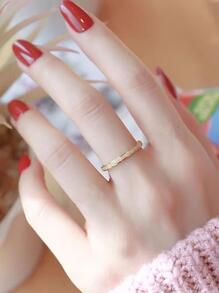 Nhẫn đôi sang trọng, thiết kế hình tròn đơn giản, nhẫn đôi phổ biến dành cho nữ, quà tặng ngày lễ tình nhân - Vàng - Xem 1