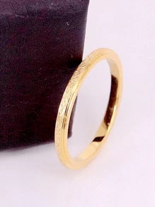 Nhẫn đôi sang trọng, thiết kế hình tròn đơn giản, nhẫn đôi phổ biến dành cho nữ, quà tặng ngày lễ tình nhân - Vàng - Xem 3