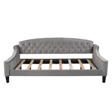 MERAX Modern Luxury Tufted Button Daybed, Twin, Gray - 灰色 - 查看 4