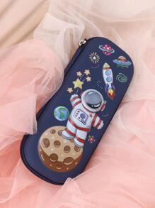 1入組宇航員圖案筆袋 - 藏蓝色 - 查看 3