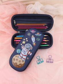 1入組宇航員圖案筆袋 - 藏蓝色 - 查看 2