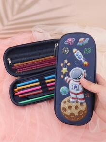 1入組宇航員圖案筆袋 - 藏蓝色 - 查看 1