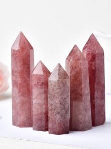 1入組天然水晶石英草莓水晶點治療石水晶柱瑜伽冥想六角形方尖碑裝飾品家居裝飾 - 草莓晶 - 查看 4