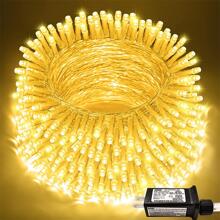 JMEXSUSS 200 LED String Lights Indoor Outdoor Clear Wire, Connectable Warm White Christmas Lights For Bedroom, 66 Ft Twinkle Fairy Classroom Light Plug In For Home Wedding Tree Yard Patio Decor - Yellow - View 1