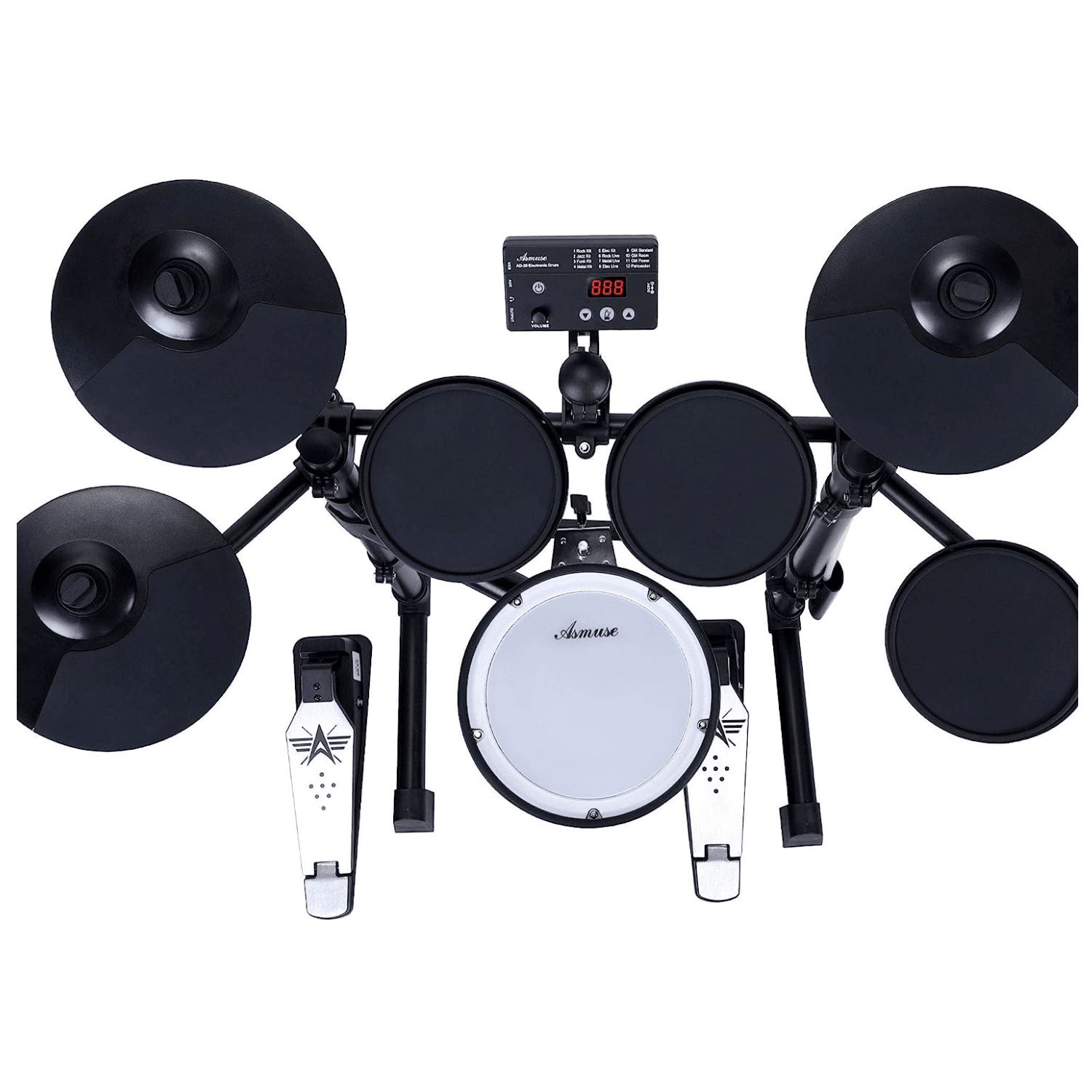 Electronic Drum Set Kit for Adults Beginners with 8 inch Mesh Snare Electric Drum Set with Rim